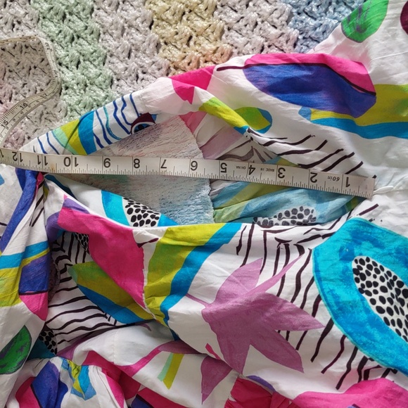 NWT Oliphant Small Square Neck Smocked Bubble Hem Puff Sleeve Mini Dress - Picture 14 of 14